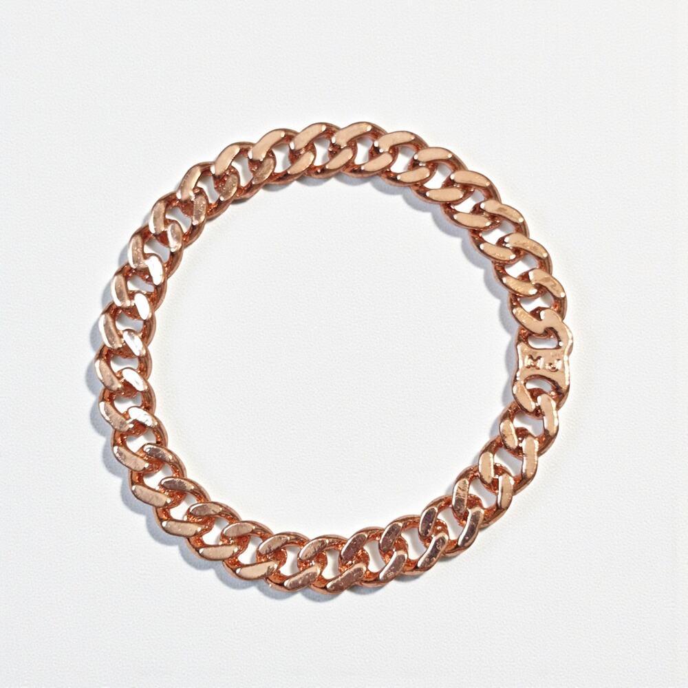 MJ Metal Vibrant Rose Gold Chain Link Style Bracelet Bangle